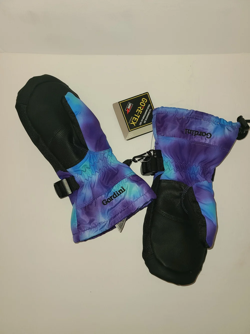 GORE-TEX Purple Blue Tie-Dye Ski Mittens